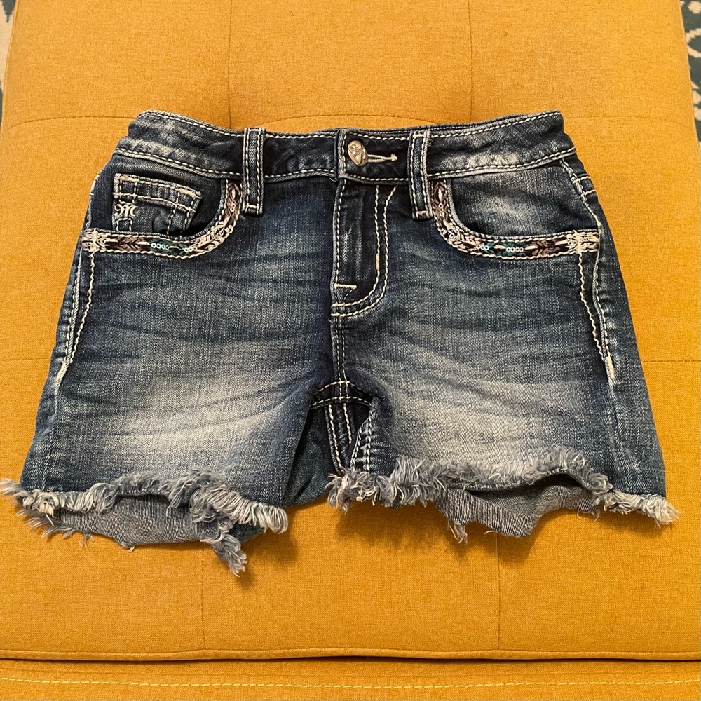 Miss Me Girls Cut Off Jean Shorts Size 7 S0074.15